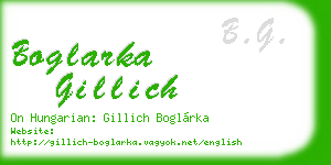 boglarka gillich business card